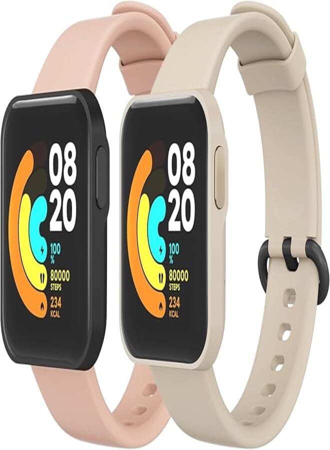 Mugust 2 Pack Strap for Redmi Watch Lite/Xiaomi Mi Watch Lite Women Men, Colourful Silicone Replacement Soft Wristbands for Xiaomi Mi Watch Lite/Redmi Watch